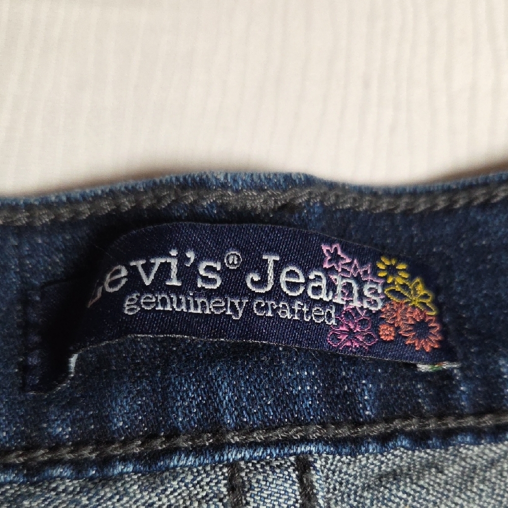 Levi's Women's Dark Blue Boot Cut Leg Jeans,sz 11 Junior. - Picture 2 of 8